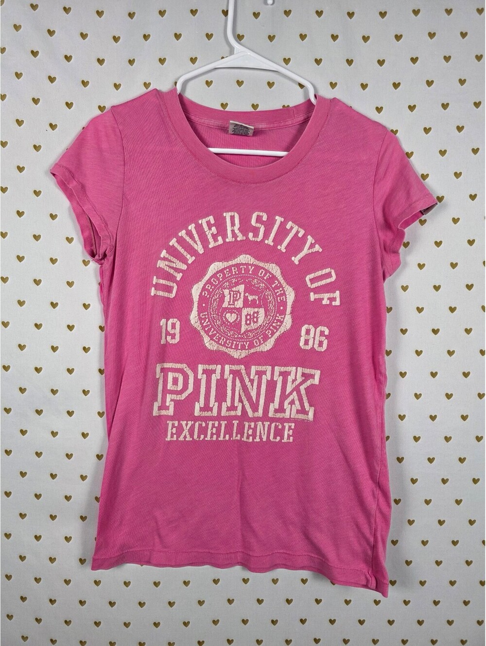Victorias Secret PINK University Vintage y2k Tee shirt Large